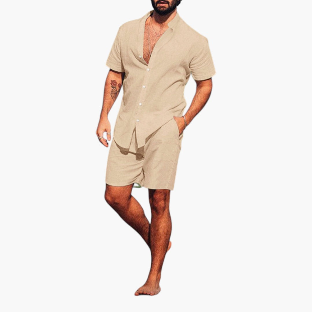 Ensemble homme chemise manches courtes