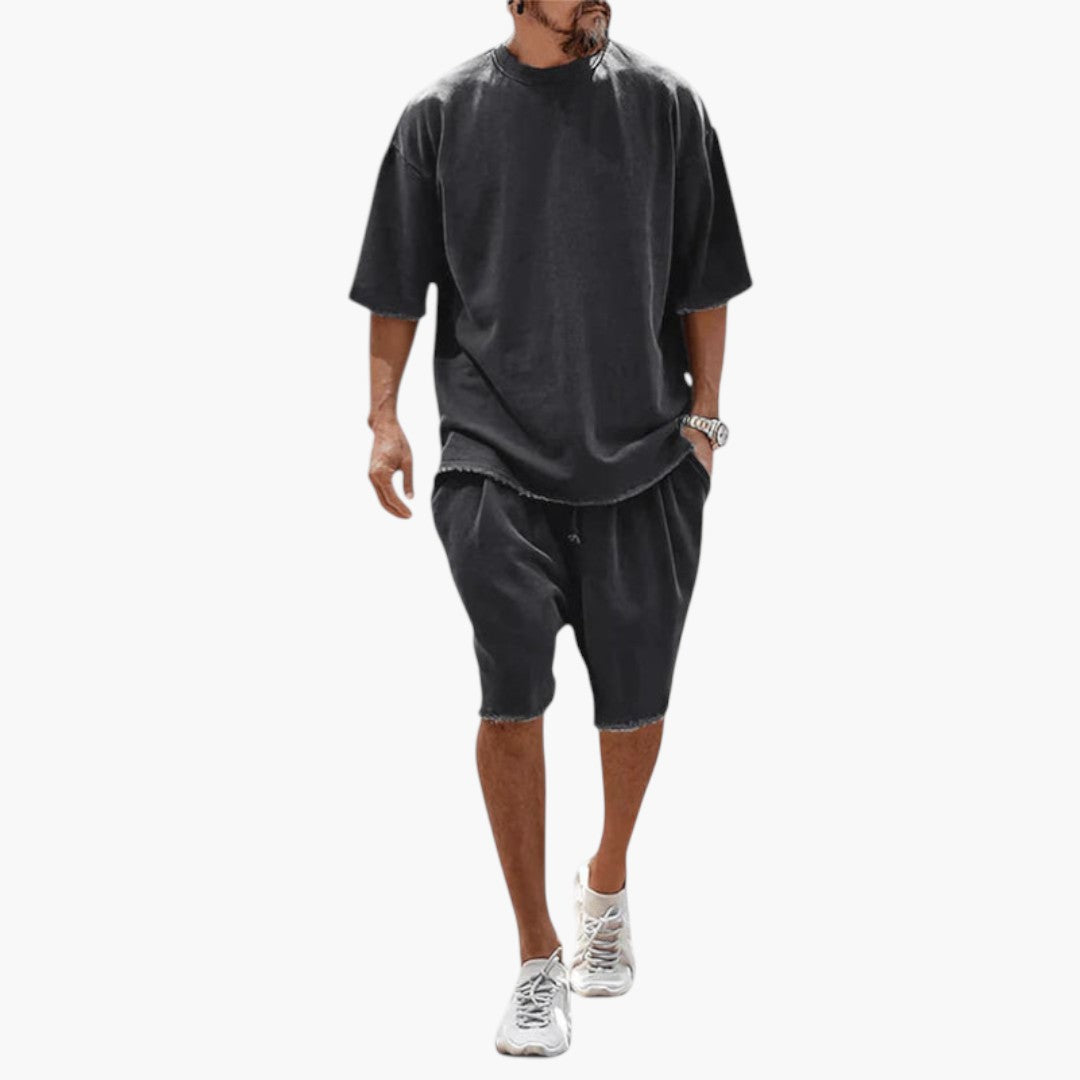 Ensemble hommes en deux pièces a chemise oversize