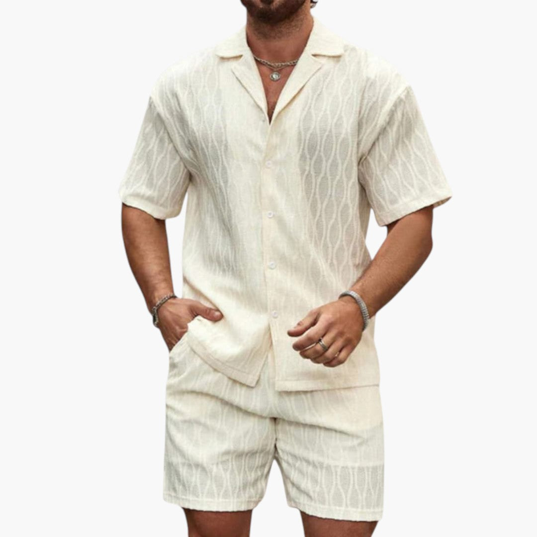 Ensemble hommes en deux pièces a shorts élastiques