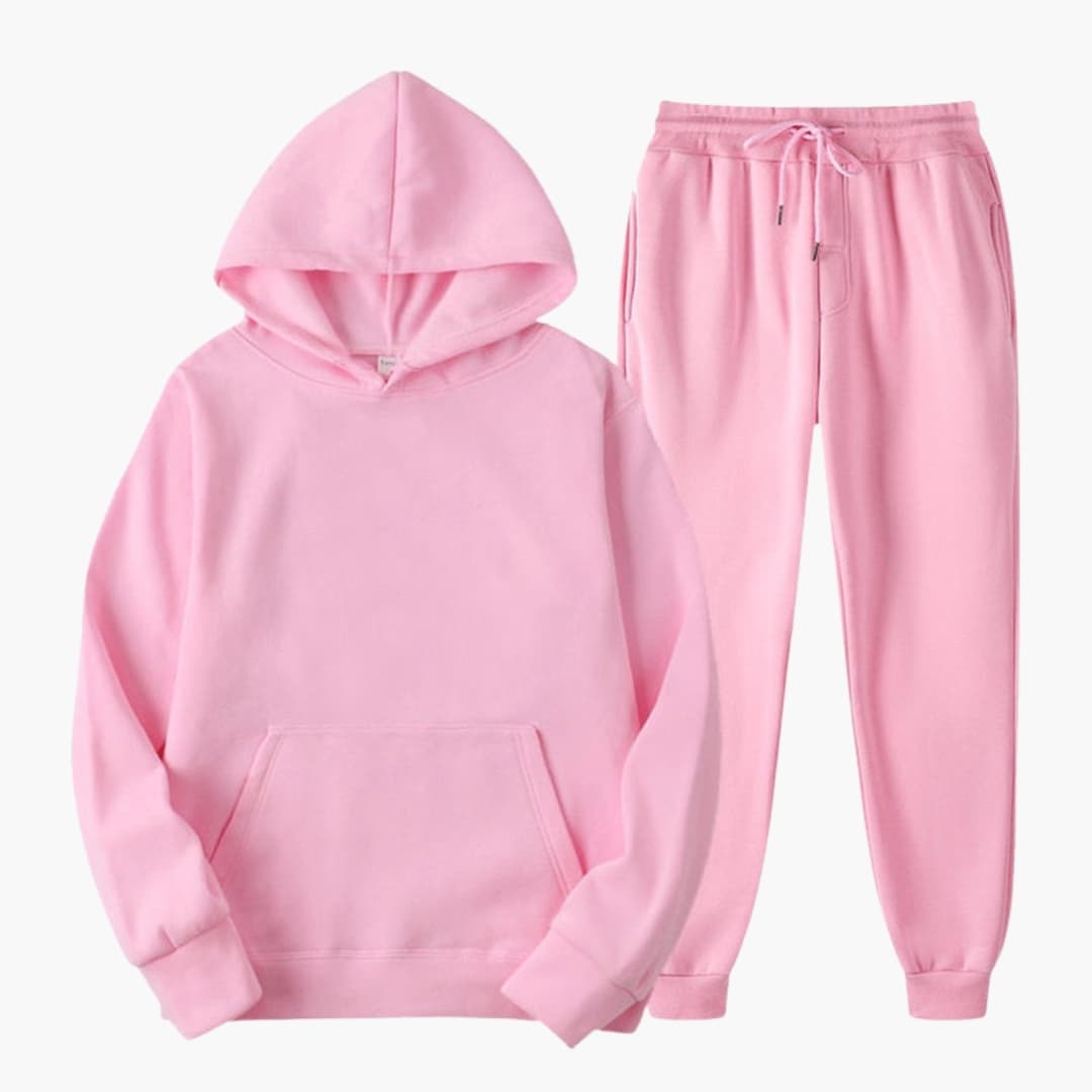 Damen-Jogginganzug mit elastischem Bund und langen Ärmeln
