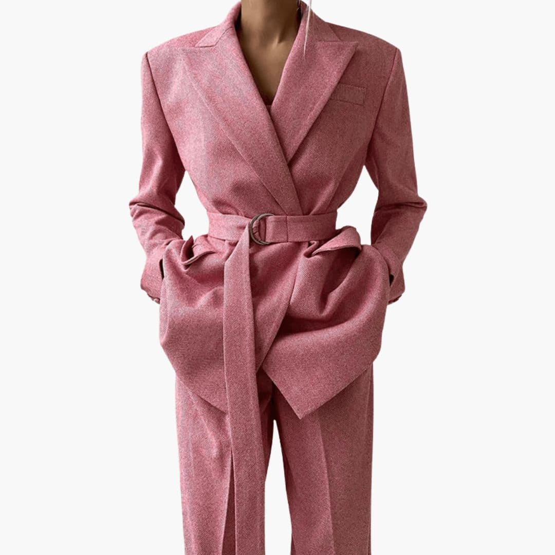 Ensemble pantalon femme avec veste corset