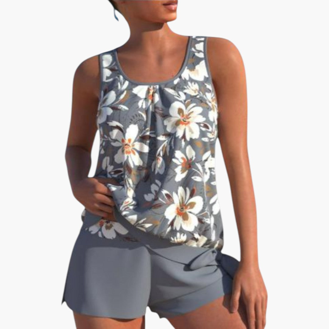 Ensemble tankini pour femmes avec imprimé floral