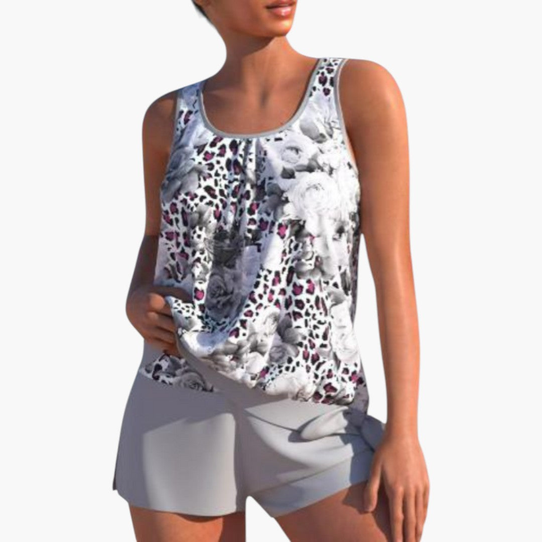 Ensemble tankini pour femmes avec imprimé floral