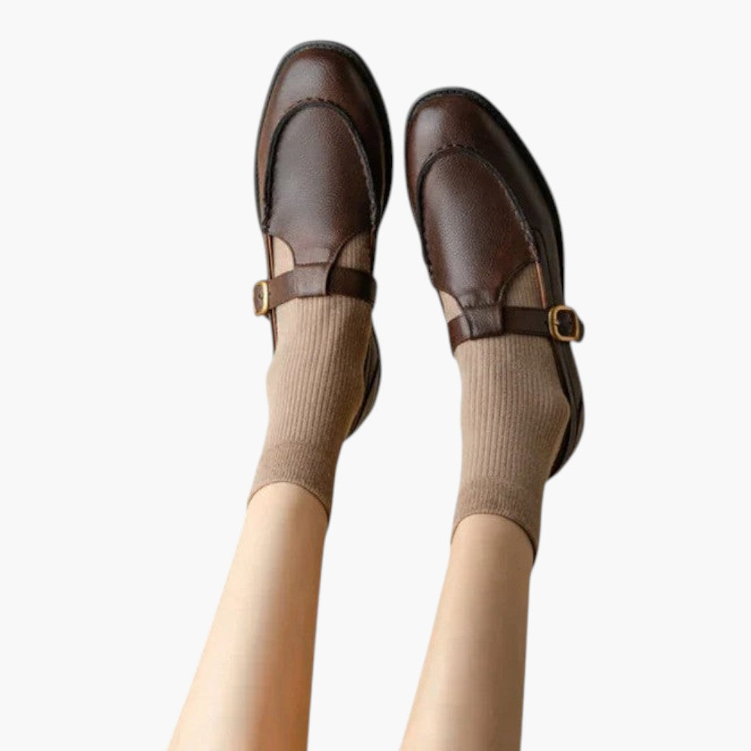 Femmes Chaussures Mary Jane a Bout Carré et Soutien Orthopédique