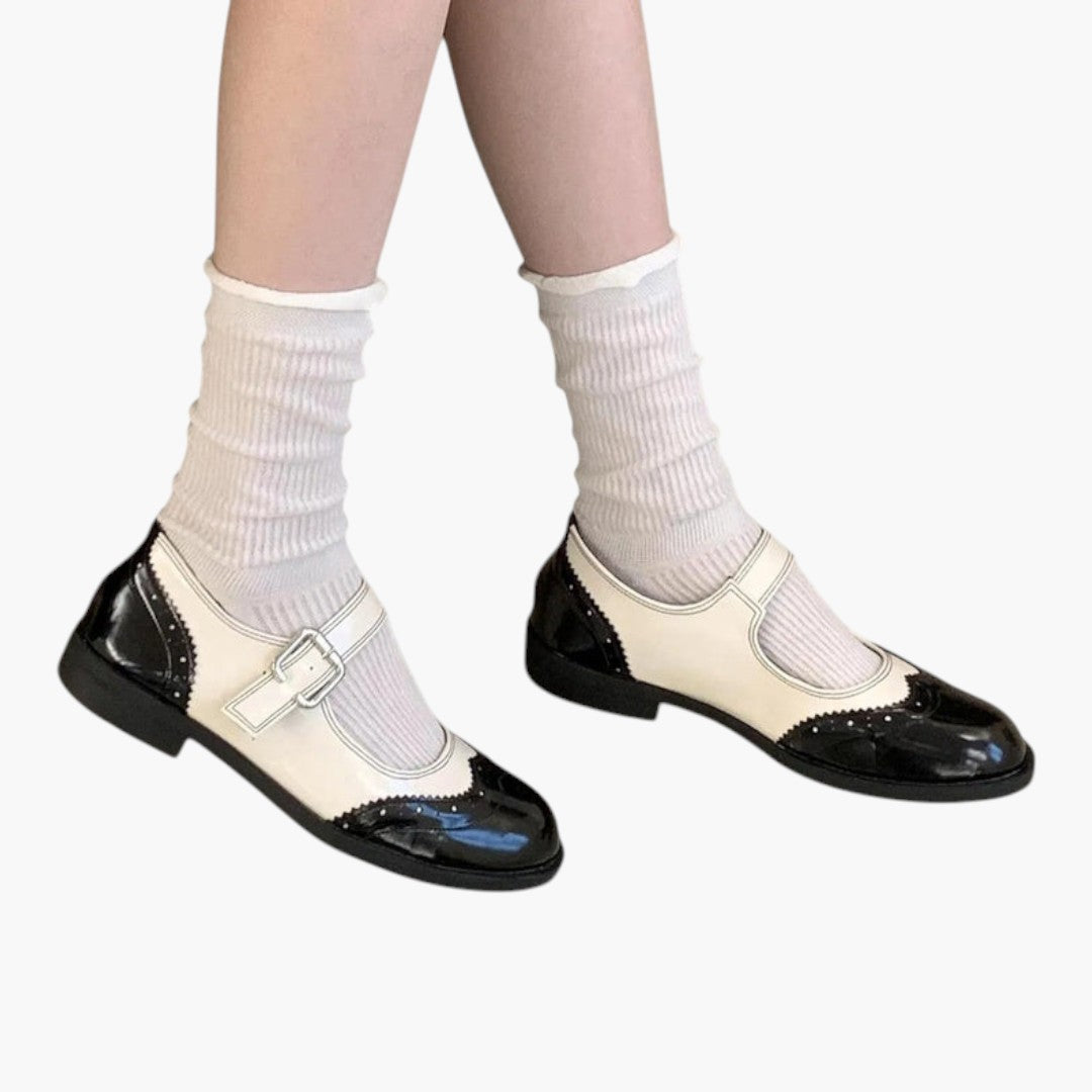 Femmes Chaussures Mary Jane a Bride et Brogue Talon Bas