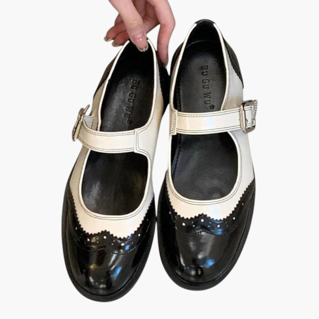 Femmes Chaussures Mary Jane a Bride et Brogue Talon Bas
