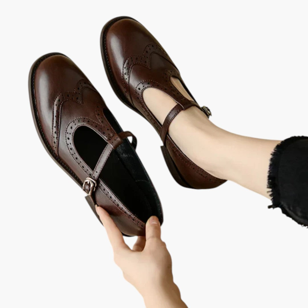 Femmes Chaussures Mary Jane avec Bride T et Talon Bas