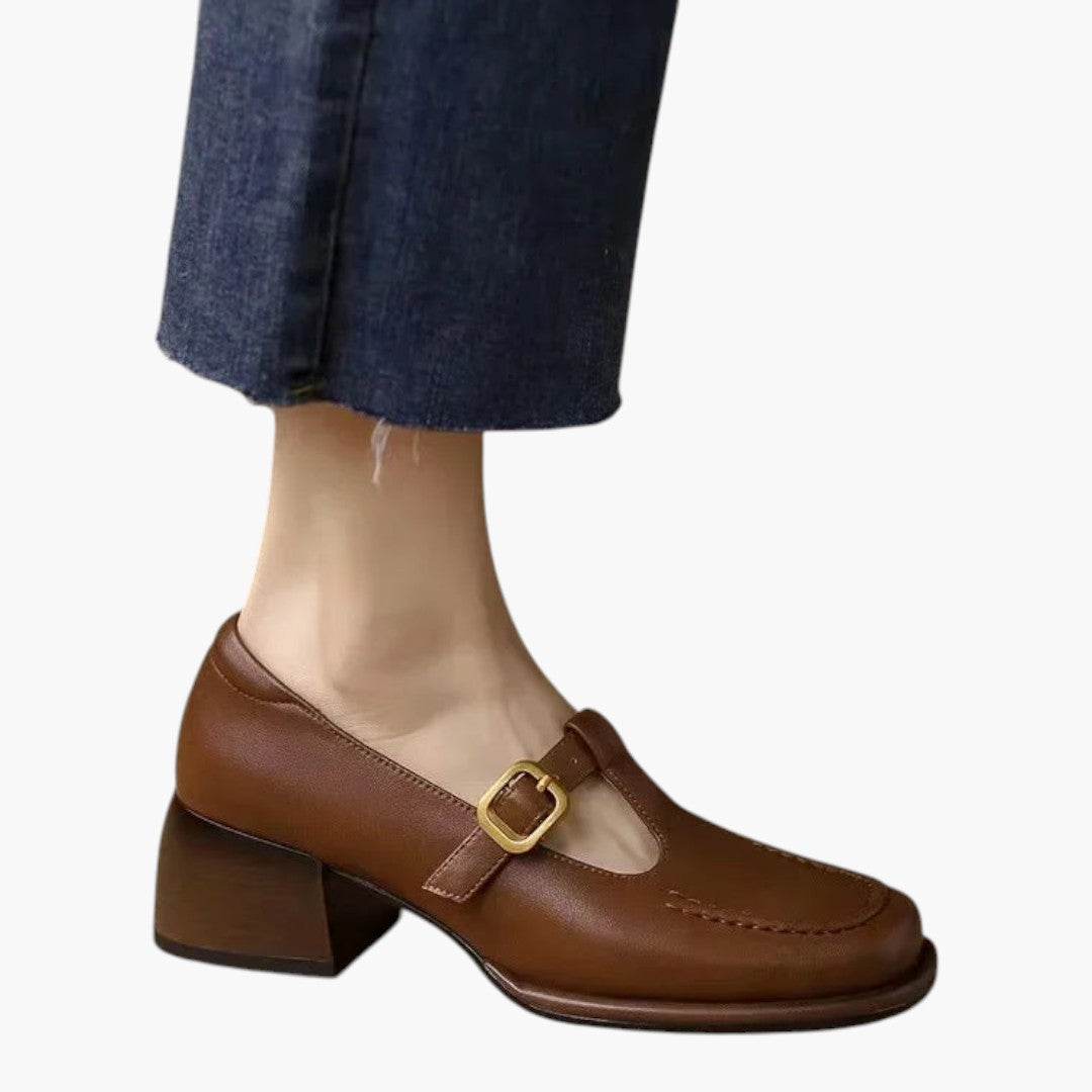 Femmes Chaussures Mary Jane a Bride T et Talon Bloc
