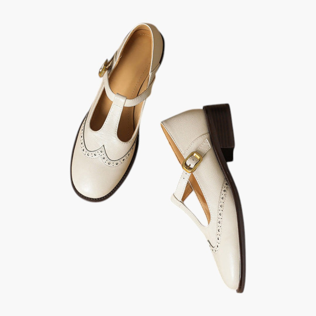 Dames Mary Jane schoenen met T-bandje en blokhak