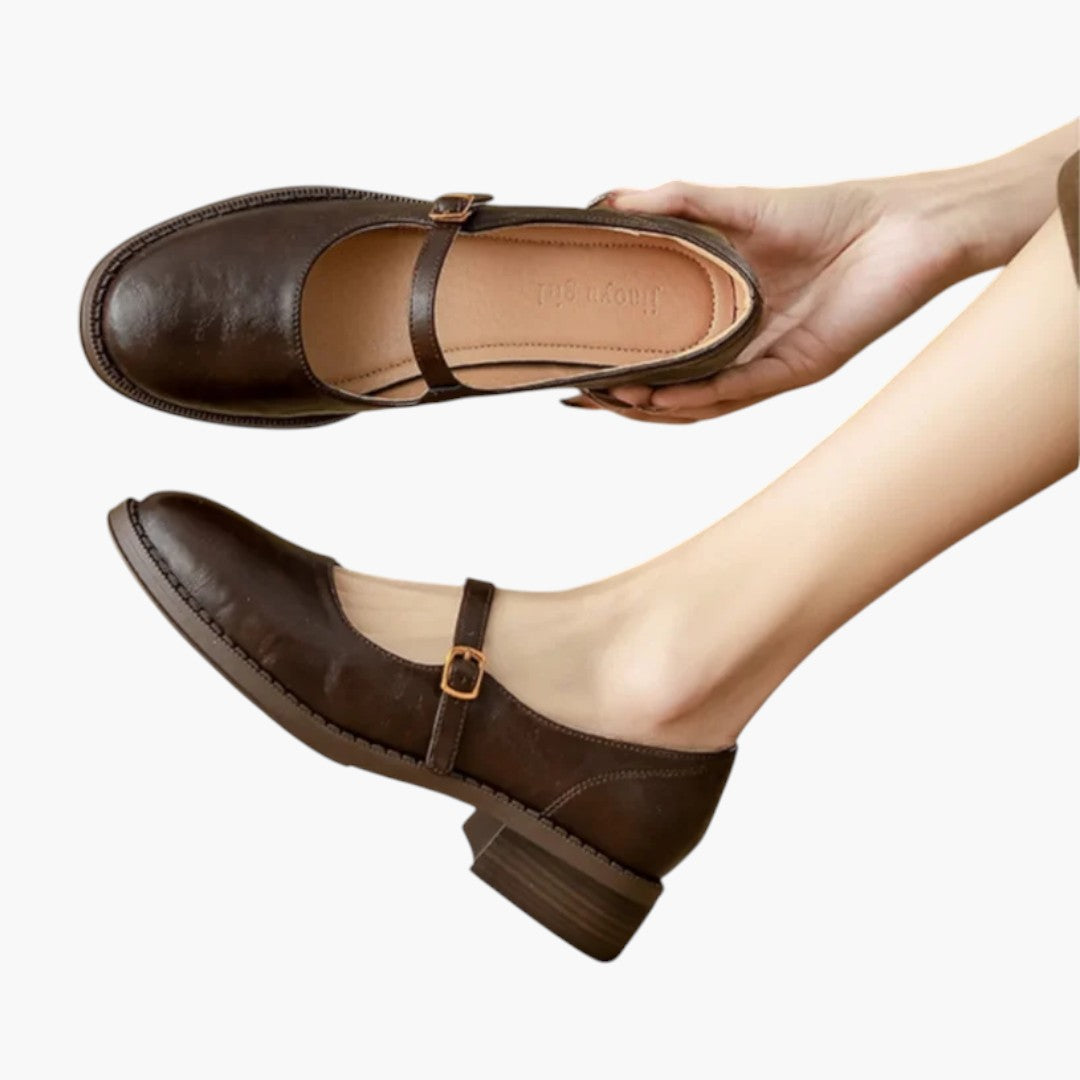 Femmes Chaussures Mary Jane avec Bride et Bas Talon Bloc