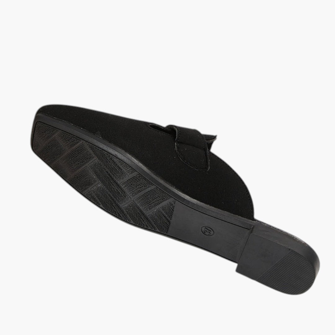 Femmes Chaussures Mocassins a Bout Carré et Fermeture Boucle