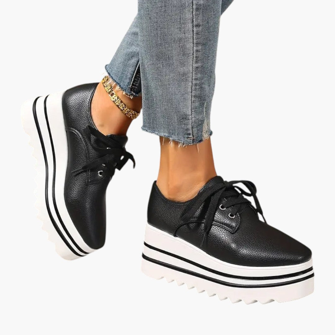 Femmes Chaussures Oxford avec Lacets et Semelle Plateforme