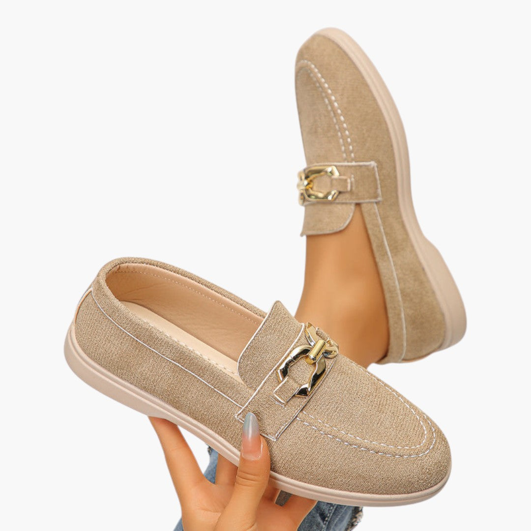 Femmes Chaussures Plates avec Tige en Tissu et Semelle Caoutchouc