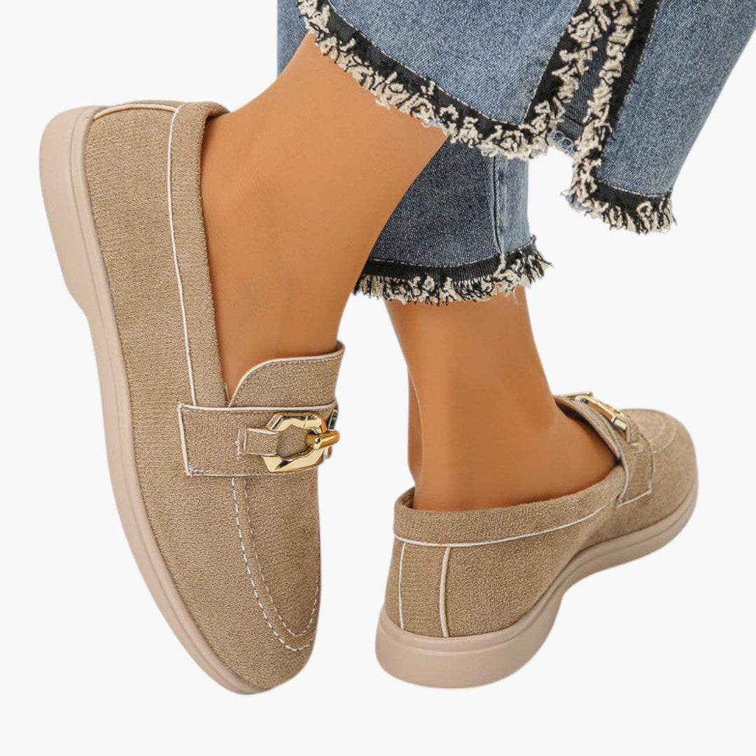 Femmes Chaussures Plates avec Tige en Tissu et Semelle Caoutchouc