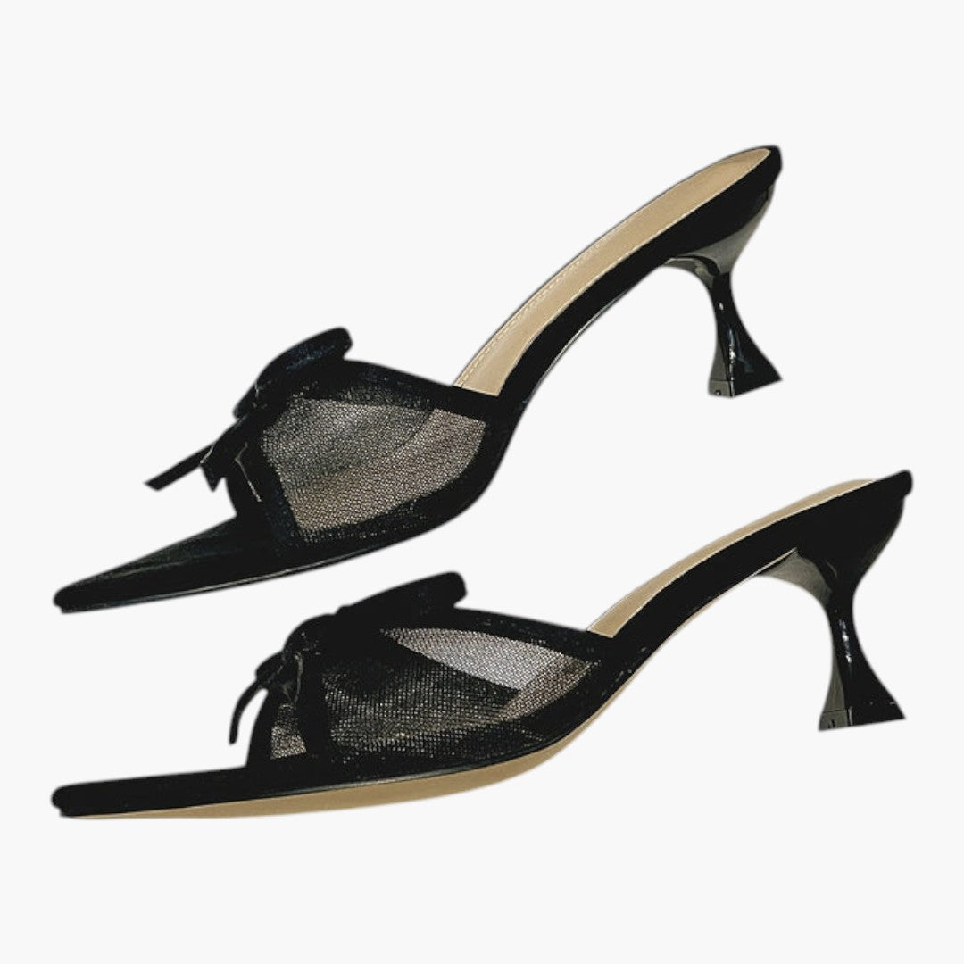 Femmes Chaussures Talon Aiguille avec Bout Peep Toe et Maille