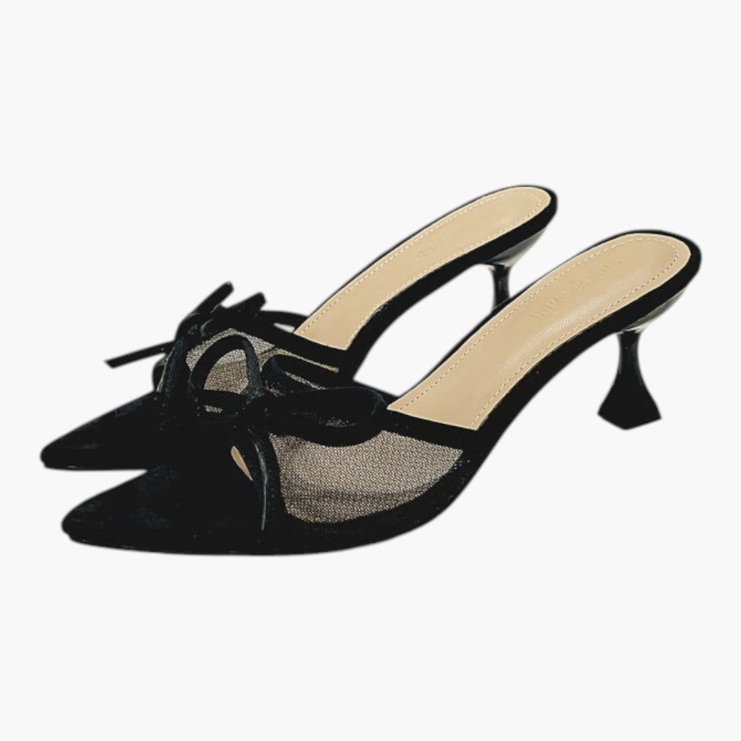 Femmes Chaussures Talon Aiguille avec Bout Peep Toe et Maille