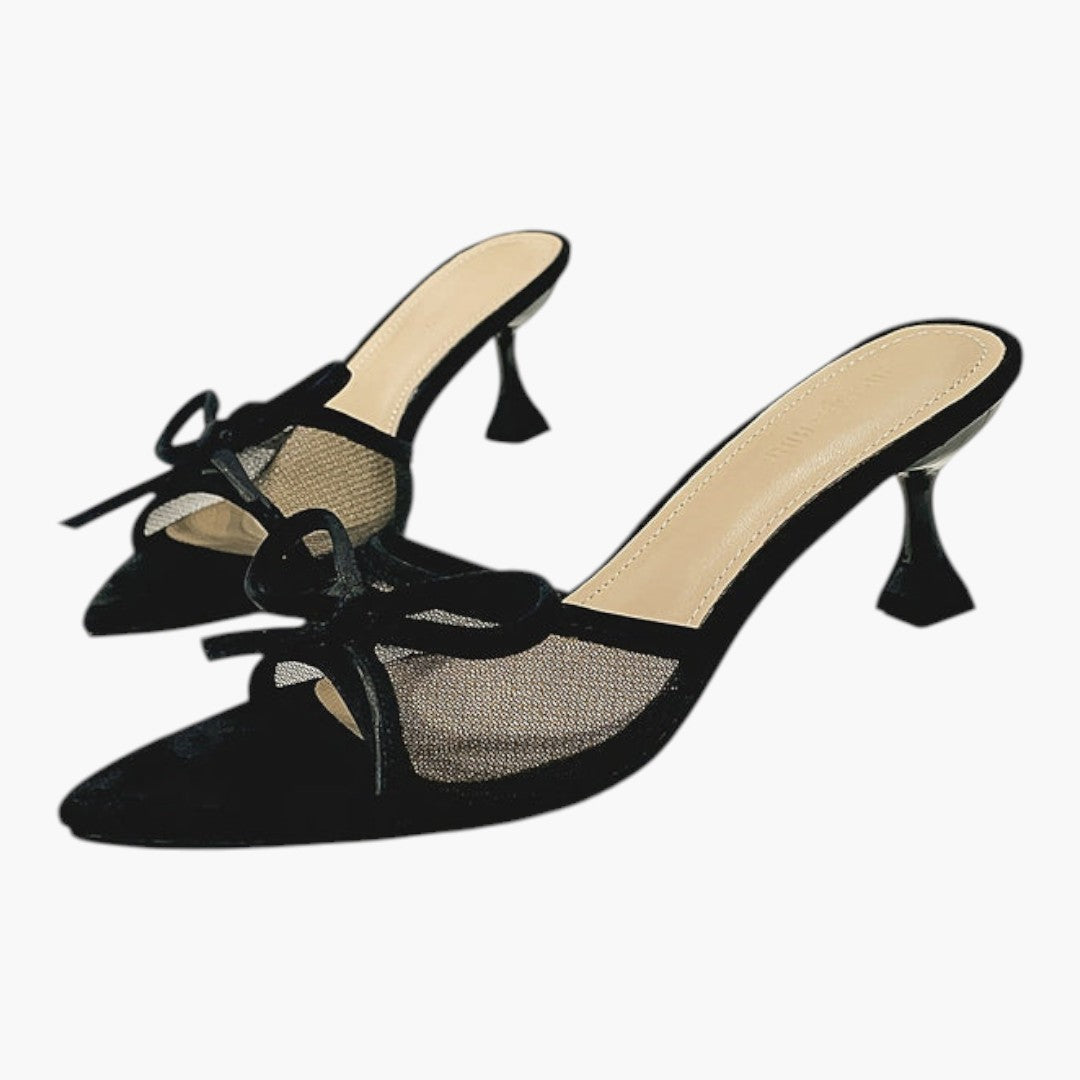 Femmes Chaussures Talon Aiguille avec Bout Peep Toe et Maille