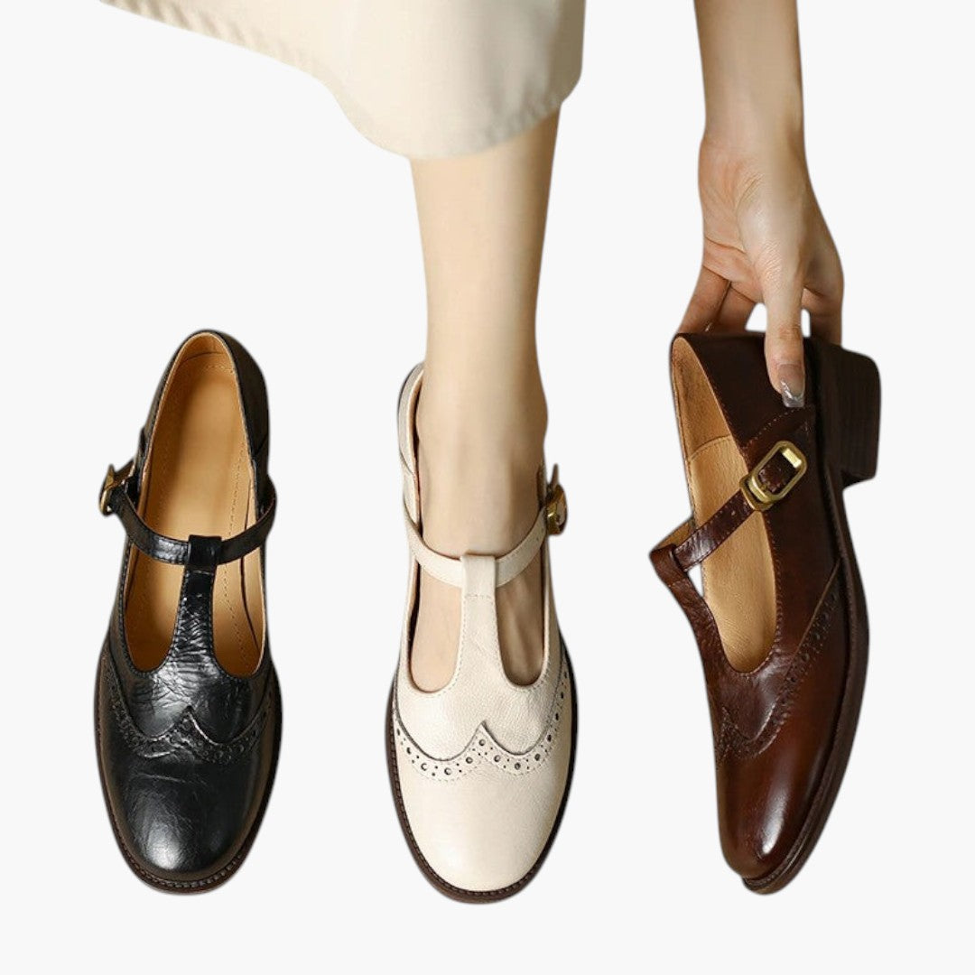 Femmes Confortables Chaussures Mary Jane a Bride et Bout Rond