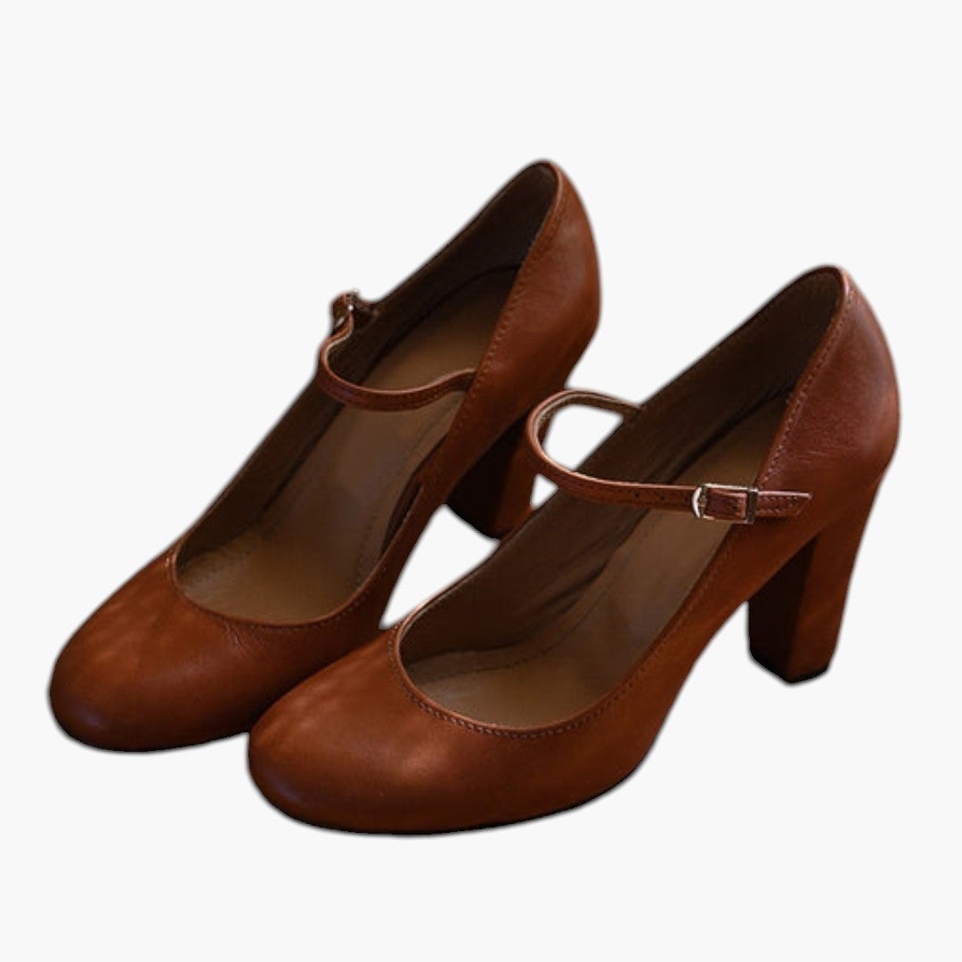 Women's Sandals with Buckle Strap and Low Heel