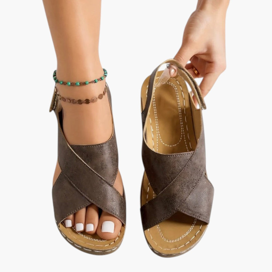 Damen Sandalen mit Plateau-Sohle und Keilabsatz