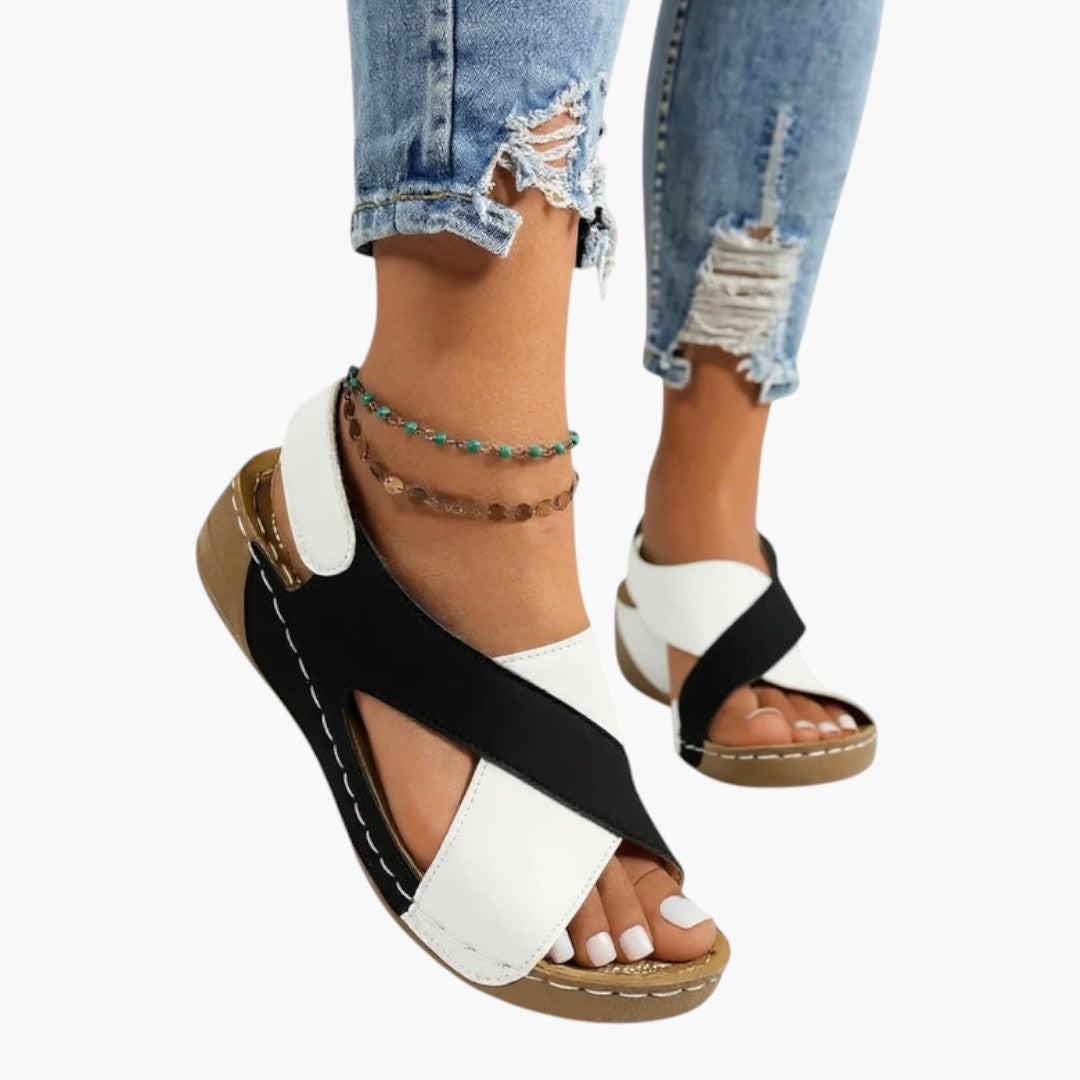 Damen Sandalen mit Plateau-Sohle und Keilabsatz