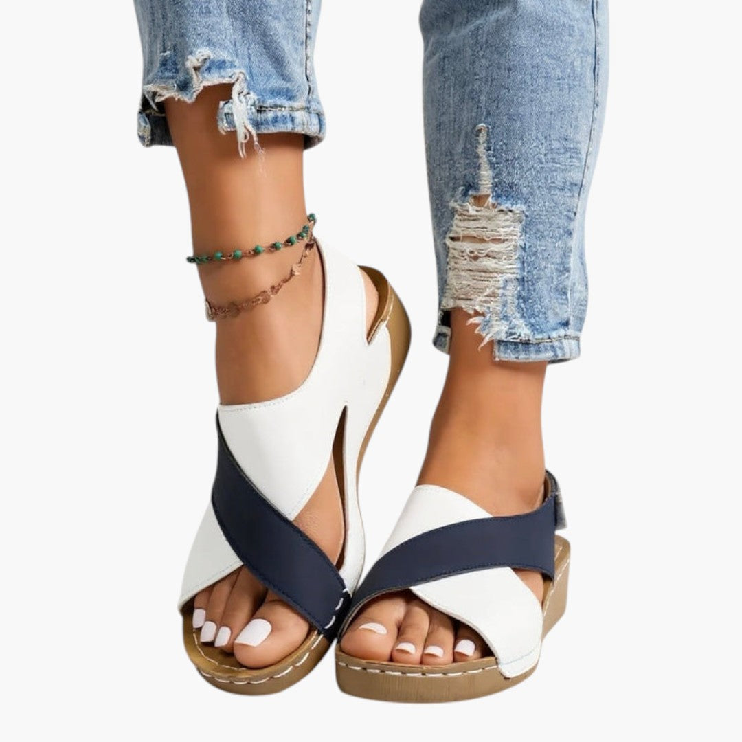 Damen Sandalen mit Plateau-Sohle und Keilabsatz