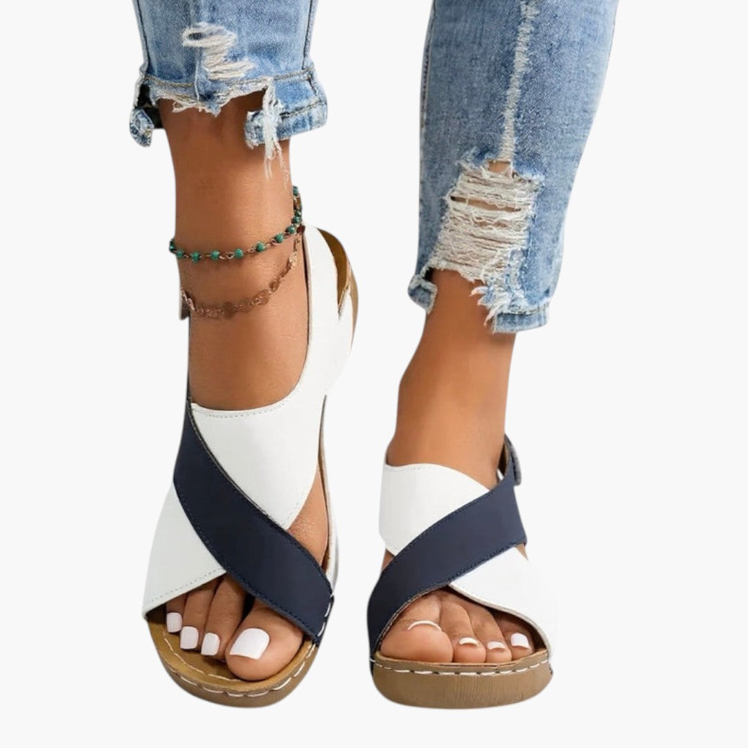 Damen Sandalen mit Plateau-Sohle und Keilabsatz
