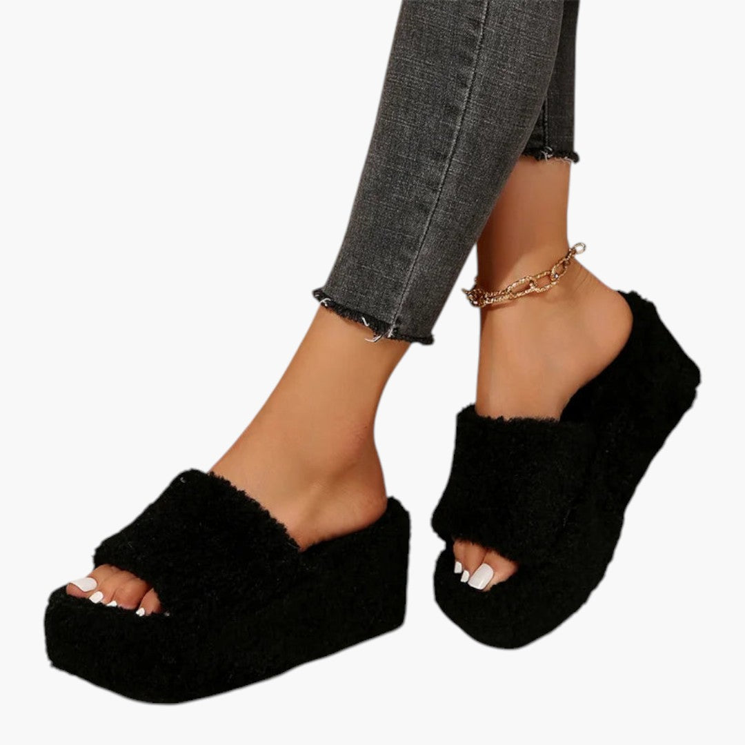 Damen Sandalen mit Keilabsatz und Plateau-Sohle