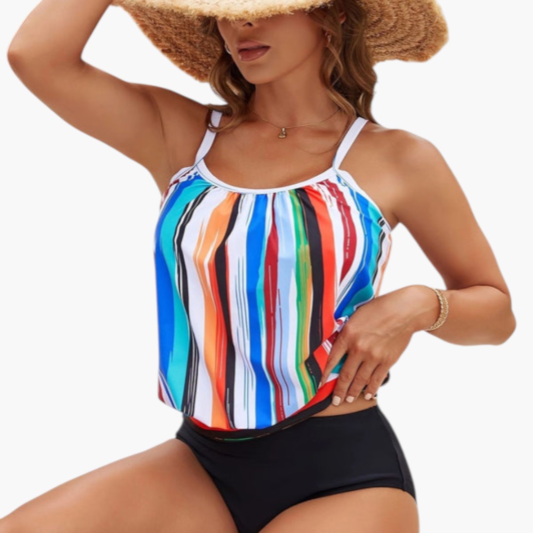 Top da bagno donna con spalline regolabili