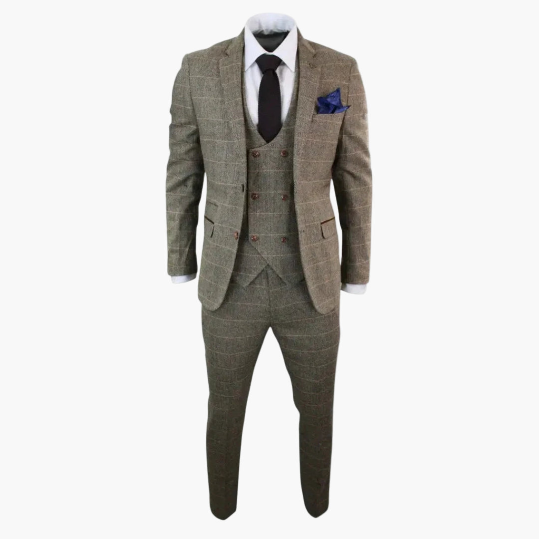 Costume 3 pièces pour homme à carreaux
