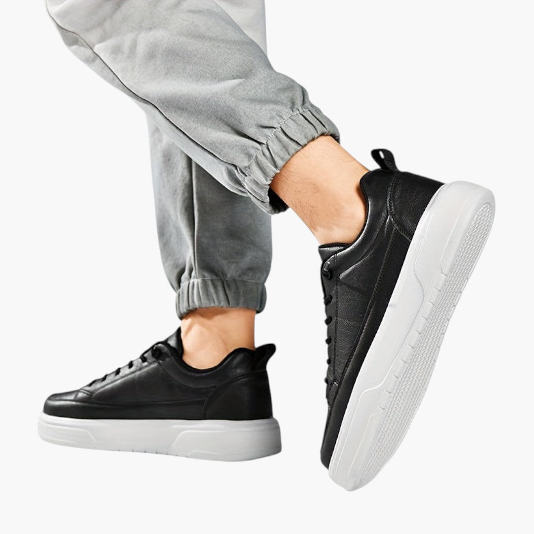 Homme Baskets Basses avec Fermeture Lacets et Semelle Épaisse
