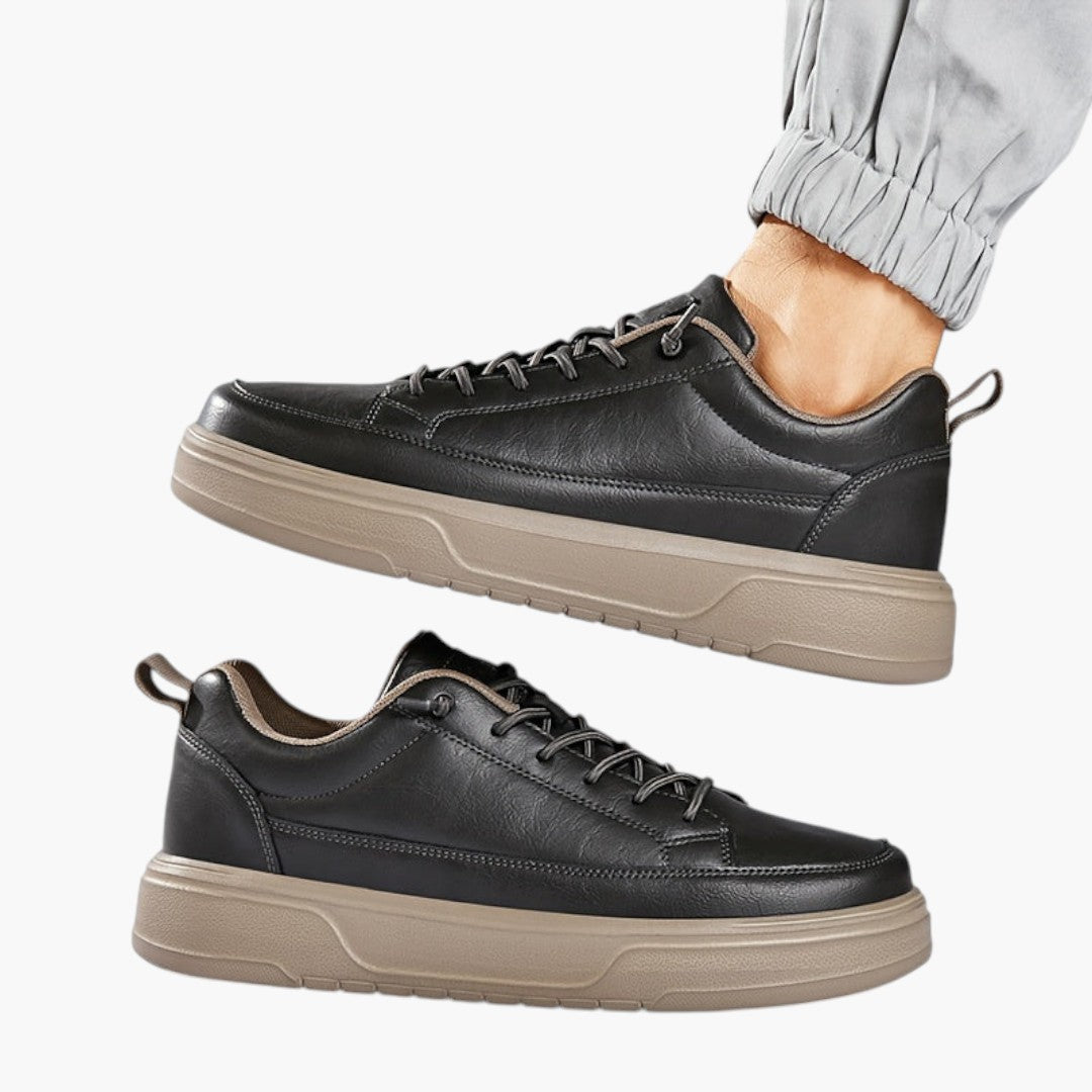 Homme Baskets Basses avec Fermeture Lacets et Semelle Épaisse