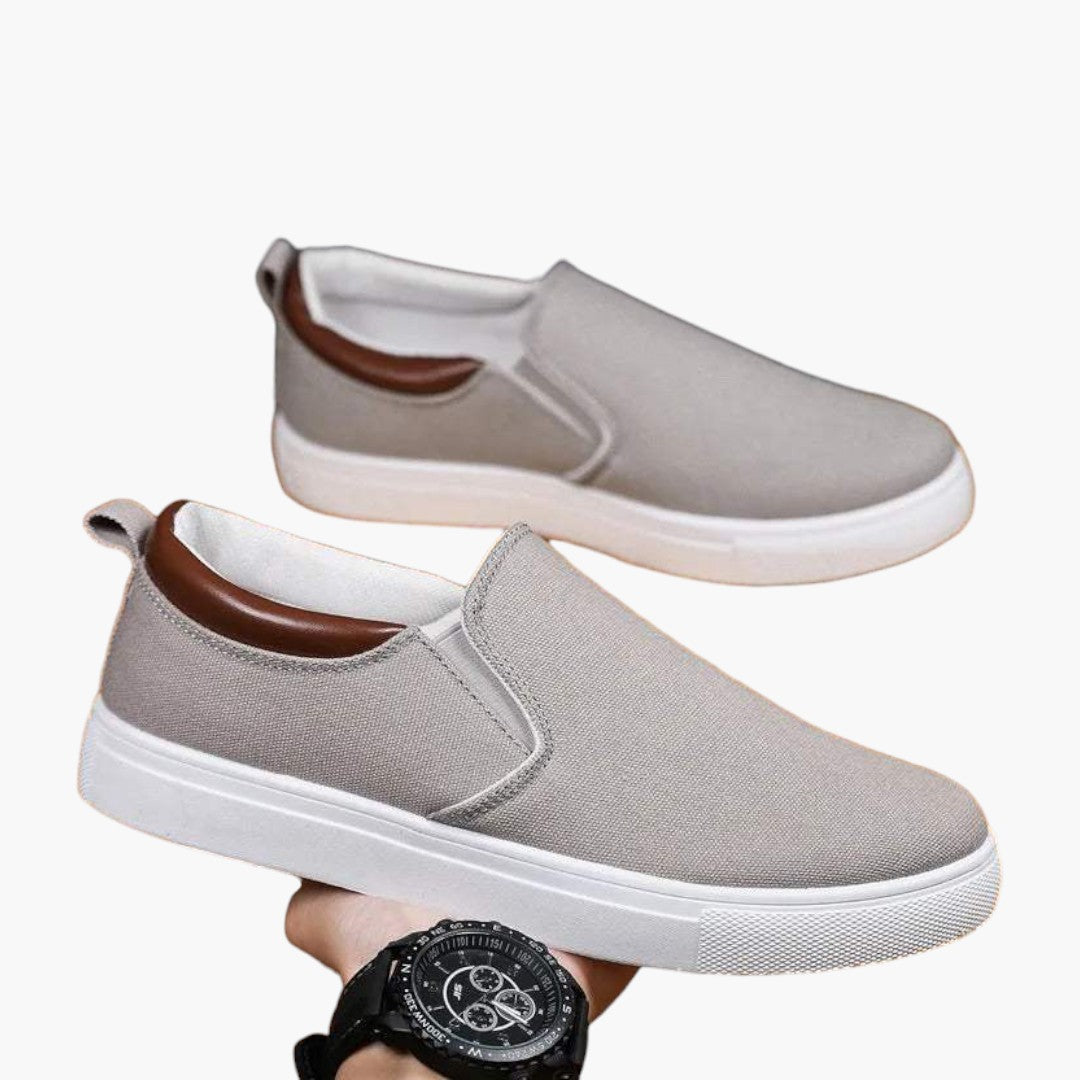 Homme Baskets Basses avec Fermeture Lacets et Semelle Texturée