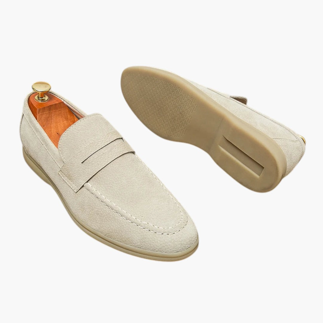 Homme Mocassins avec Tige Suédée et Fermeture Slip On