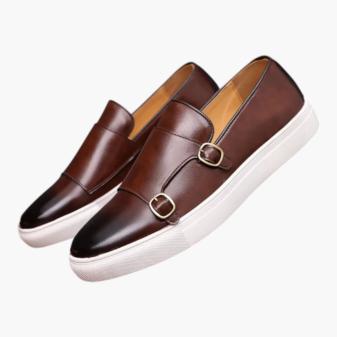 Homme Mocassins en Cuir PU avec Couture et Semelle Texturée