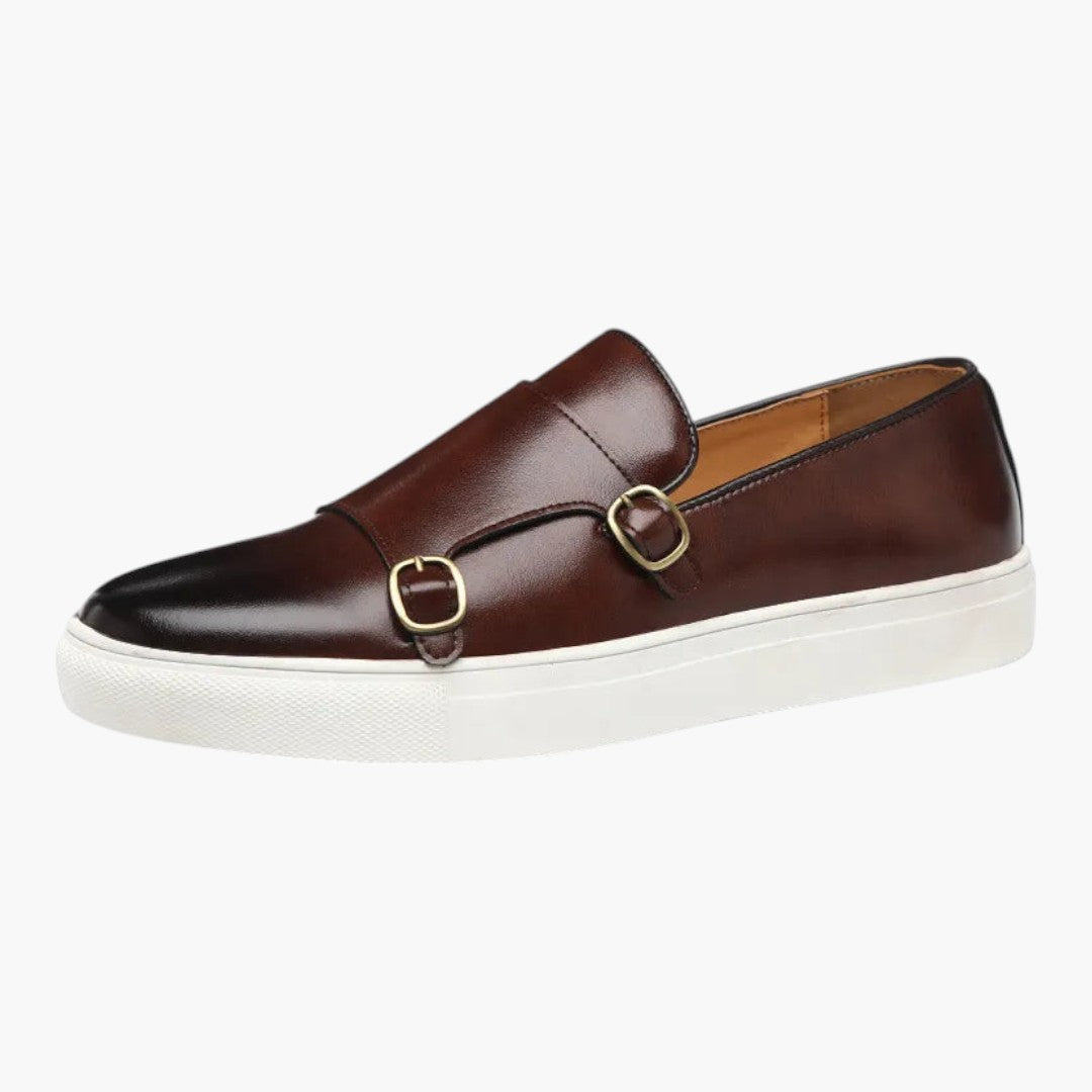 Homme Mocassins en Cuir PU avec Couture et Semelle Texturée