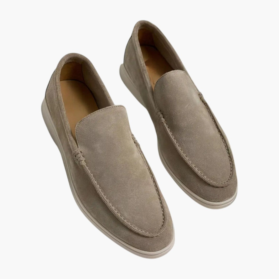 Homme Mocassins en cuir PU avec semelle souple et finition cousue