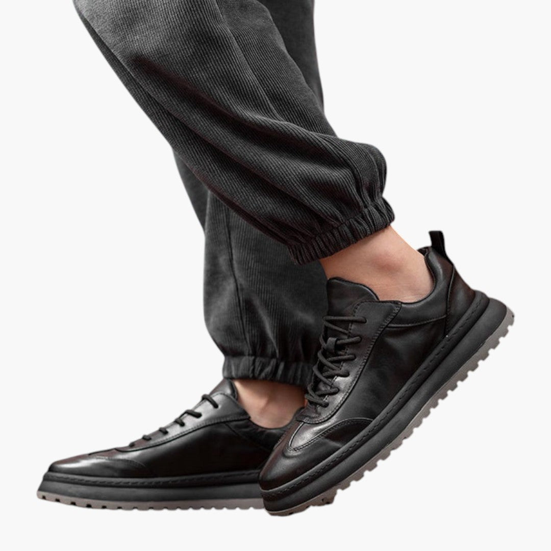 Hommes Baskets Basses avec Laçage Avant et Semelle Caoutchouc