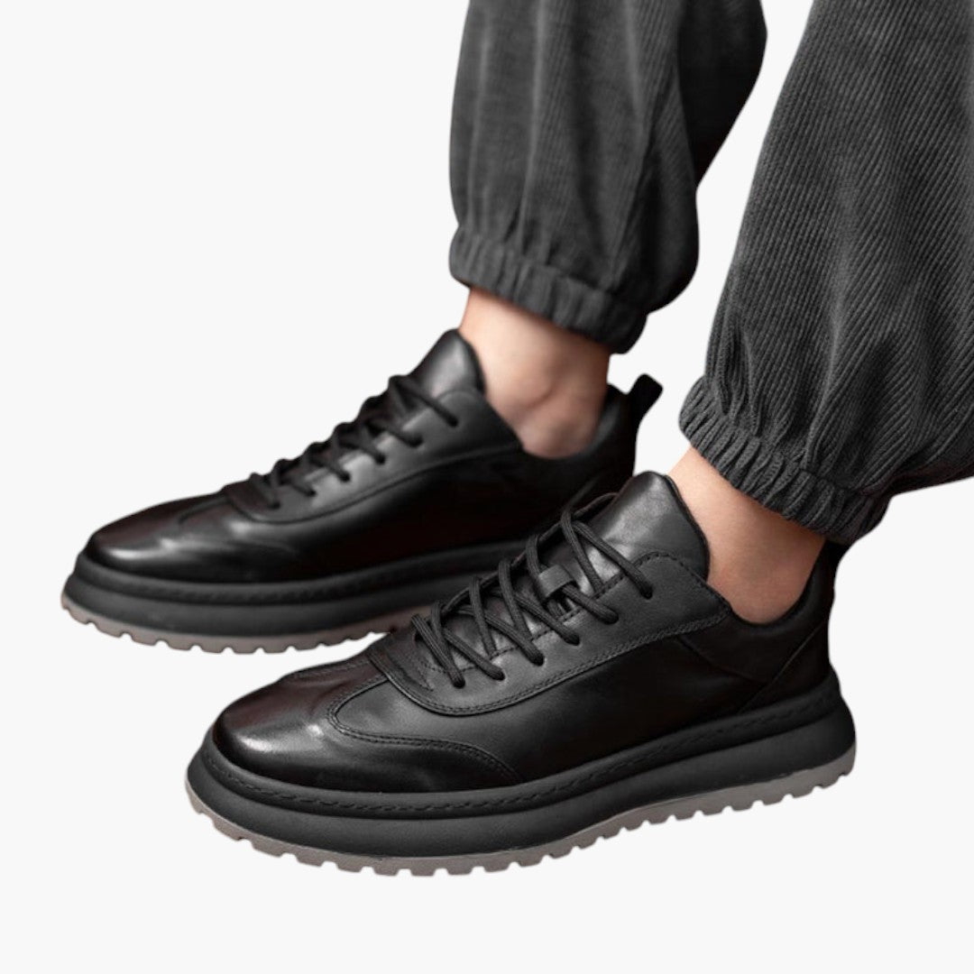 Hommes Baskets Basses avec Laçage Avant et Semelle Caoutchouc