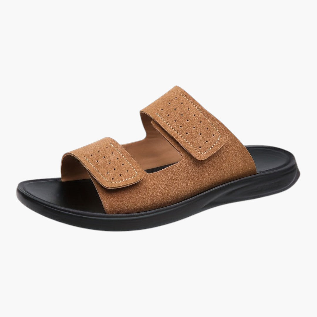 Hommes Chaussons Plates avec Dessus PU et Semelle EVA