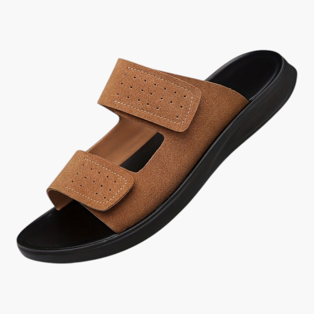 Hommes Chaussons Plates avec Dessus PU et Semelle EVA