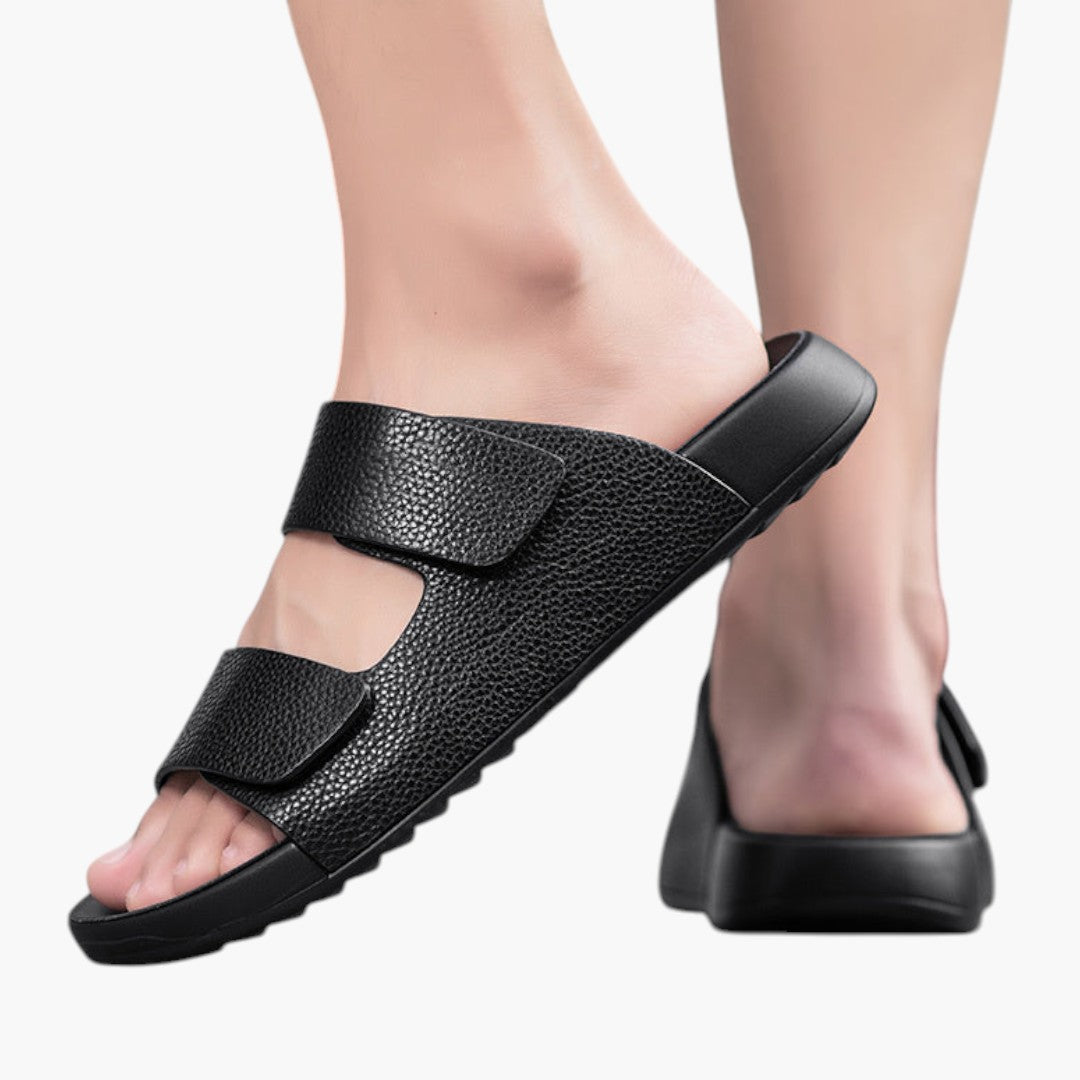 Hommes Chaussons avec Dessus PU et Semelle Caoutchouc