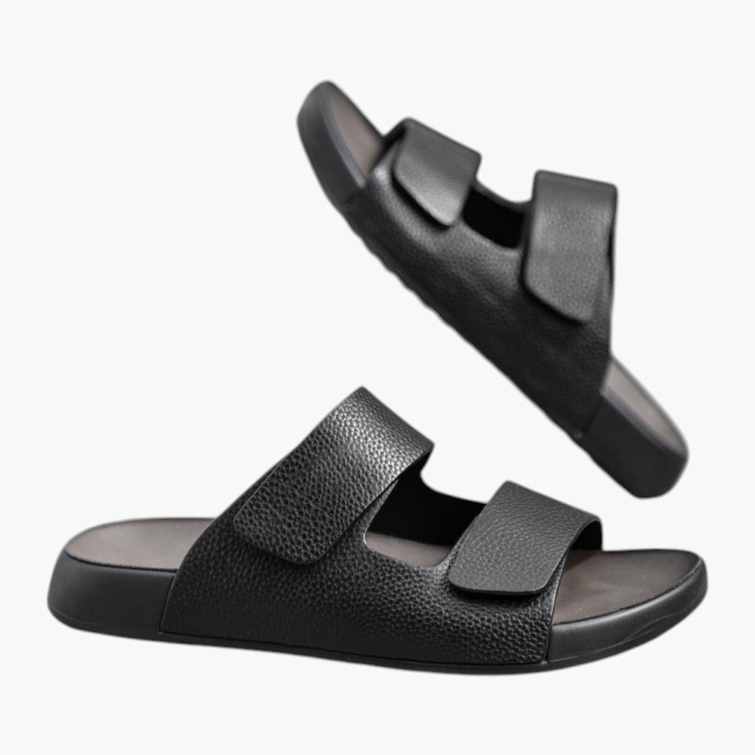 Hommes Chaussons avec Dessus PU et Semelle Caoutchouc