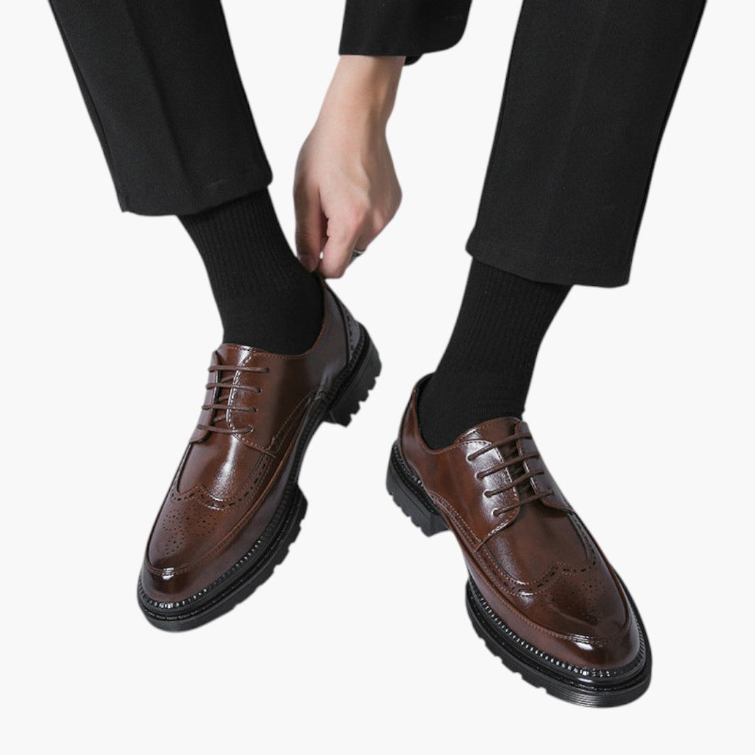 Hommes Chaussures Brogue avec Dessus PU et Semelle Caoutchouc