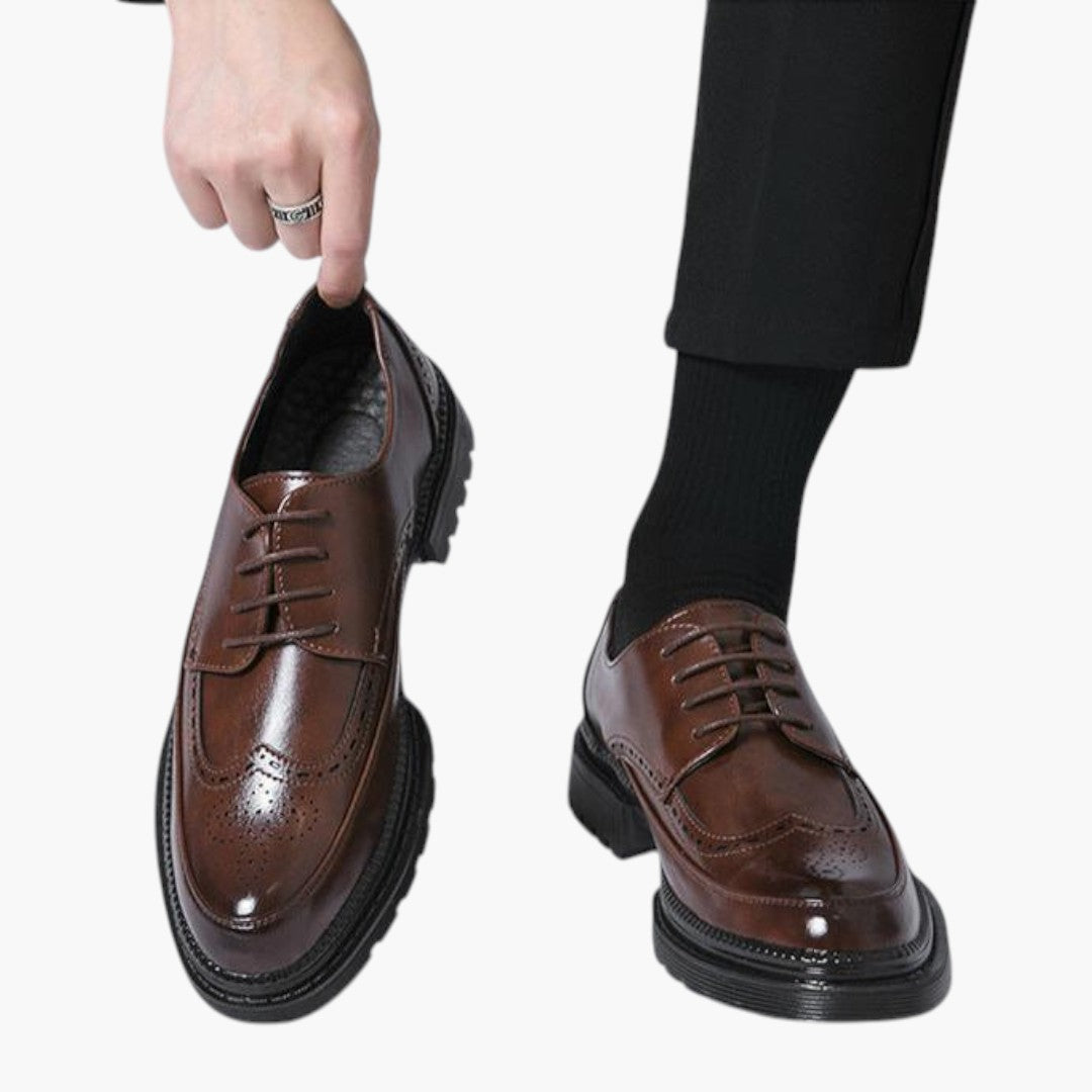 Hommes Chaussures Brogue avec Dessus PU et Semelle Caoutchouc