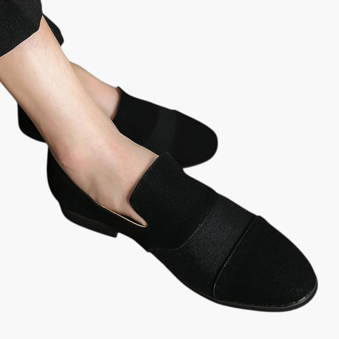 Hommes Mocassins avec Dessus en Cuir et Finition Givrée