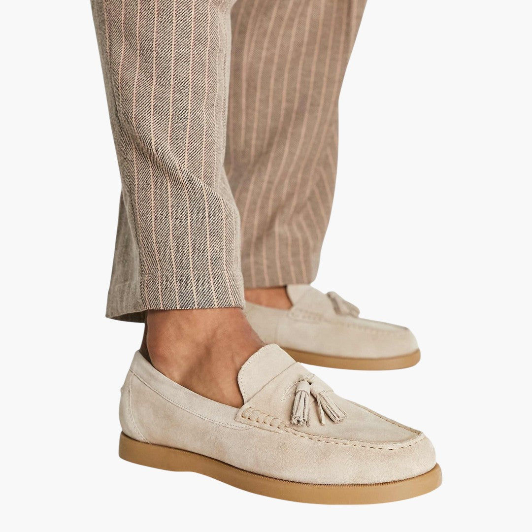 Hommes Mocassins avec Dessus en Suède et Semelle Plate
