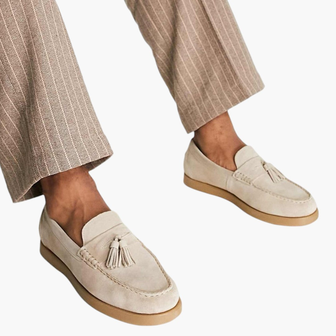 Hommes Mocassins avec Dessus en Suède et Semelle Plate