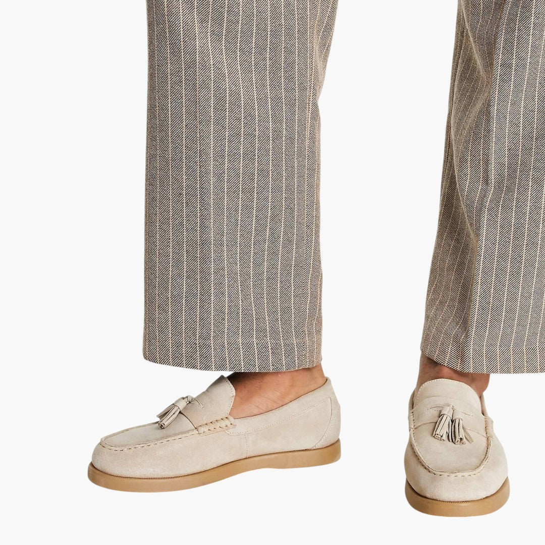 Hommes Mocassins avec Dessus en Suède et Semelle Plate