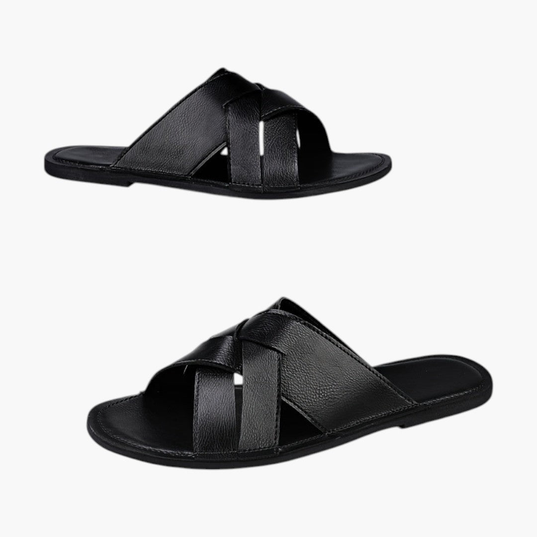Hommes Sandales a Dessus Microfibre et Semelle Caoutchouc